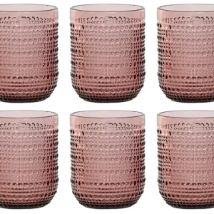 Set 6 Bicchieri Rosa Cristallo Item International | Bicchieri Eleganti 240 ml