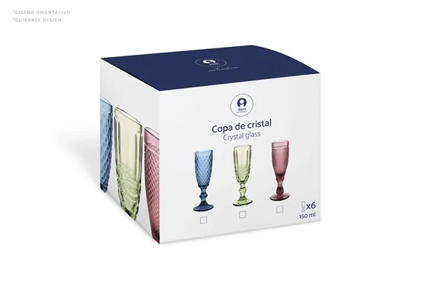 Set 6 Bicchieri Rosa Cristallo Item International | Bicchieri Eleganti 240 ml