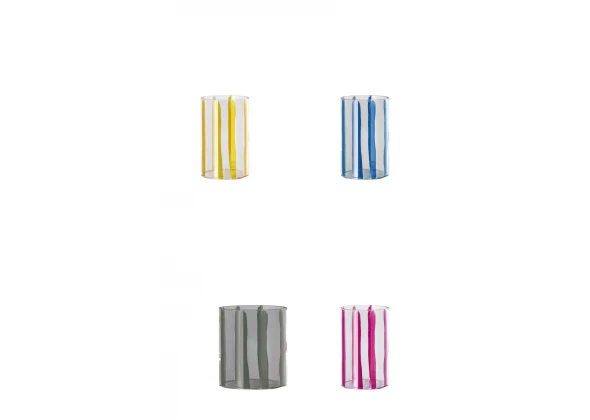 Set 3 Bicchieri Vetro - Assortito 4 Colori - 45 cl