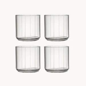 Set 4 bicchieri vetro borosilicato righe Pyjamas