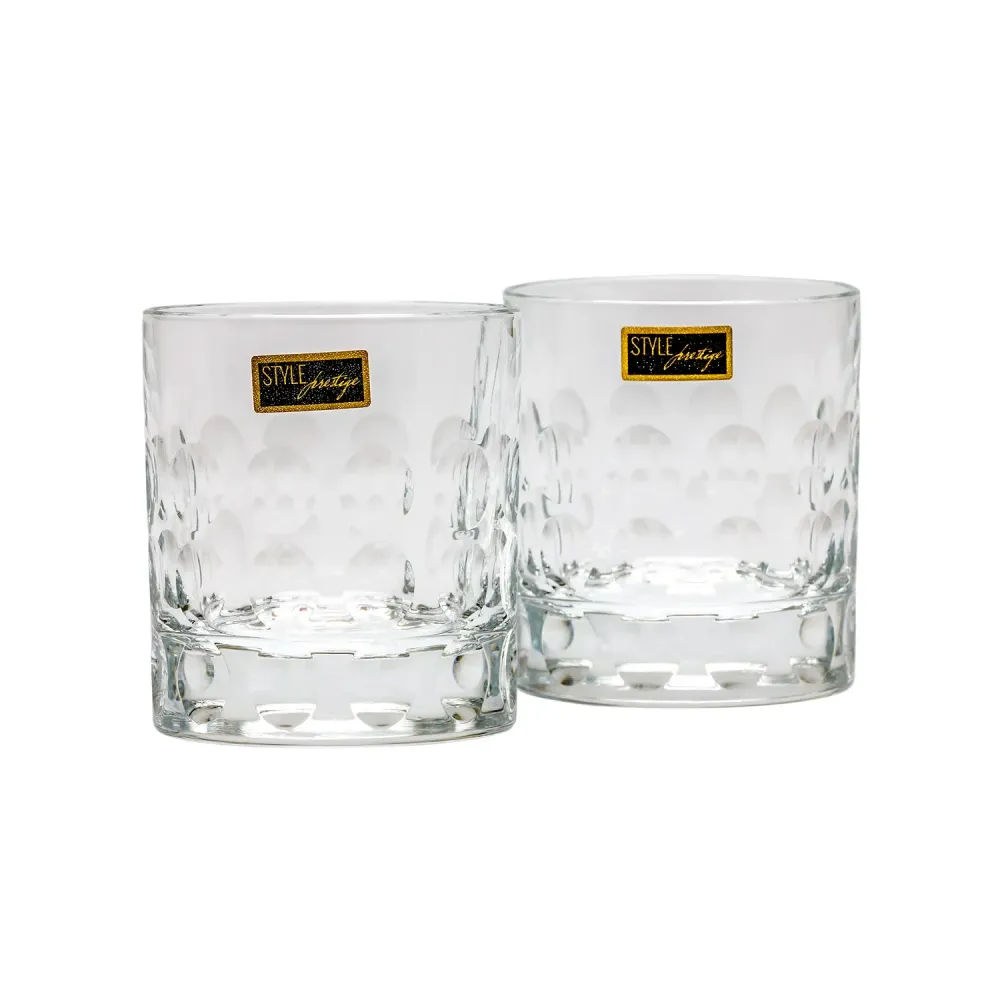 Set 2 Bicchieri Vetro Bubble 29cl
