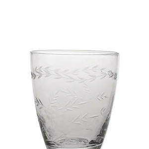 Set di 6 bicchieri vetro con taglio decorato -Greengate