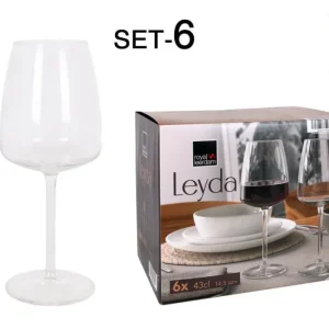 SET 6 BICCHIERI VINO 43CL "LEYDA"