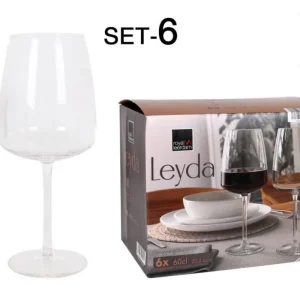SET 6 BICCHIERI VINO 60CL "LEYDA"