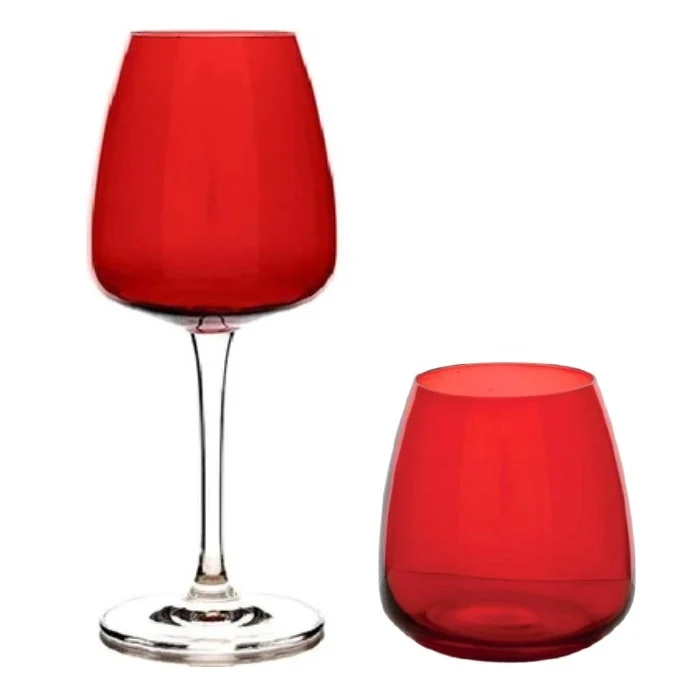 Set 6 Calici+6 Bicchieri Bassi "Passion" Fade Maison