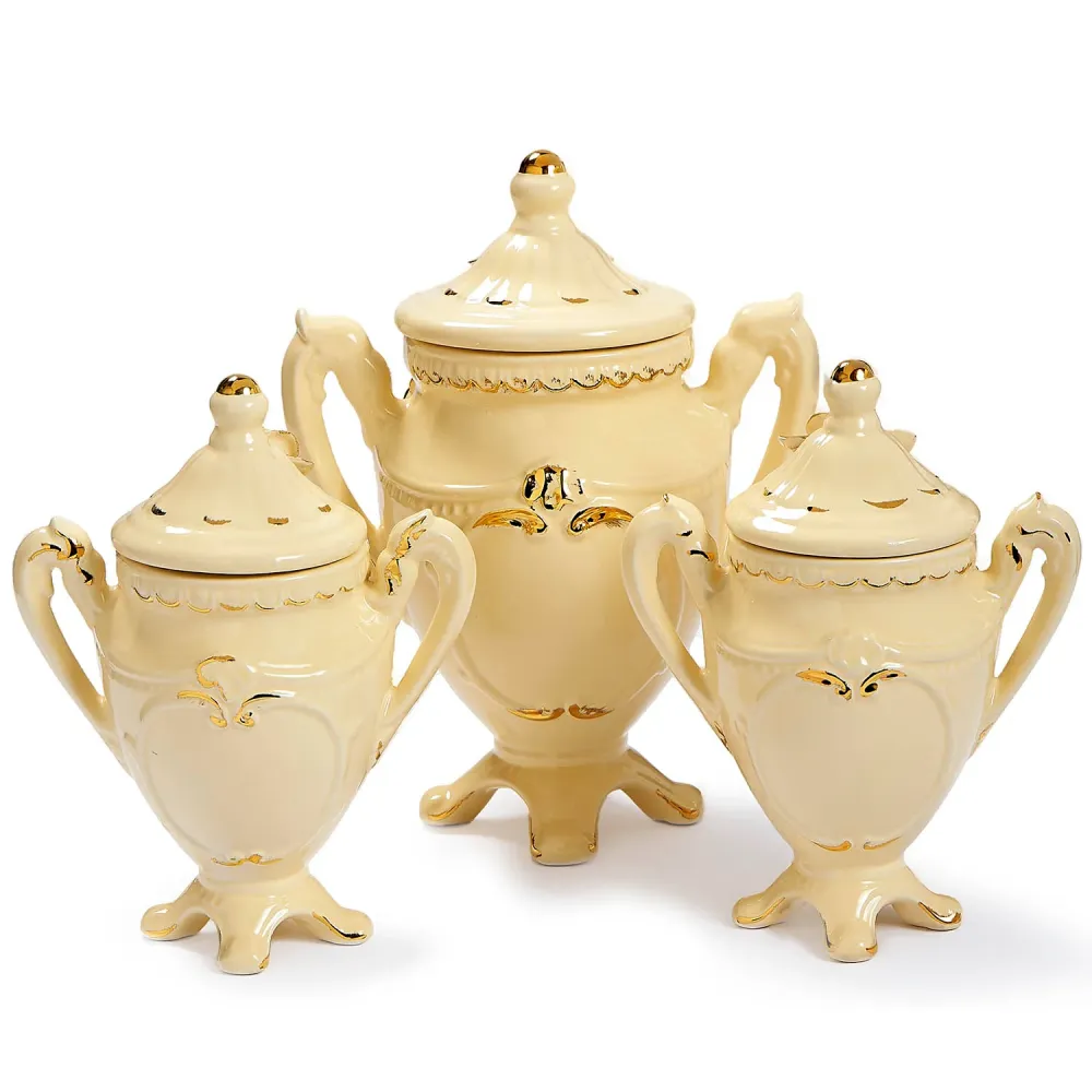Set centrotavola Capodimonte crema