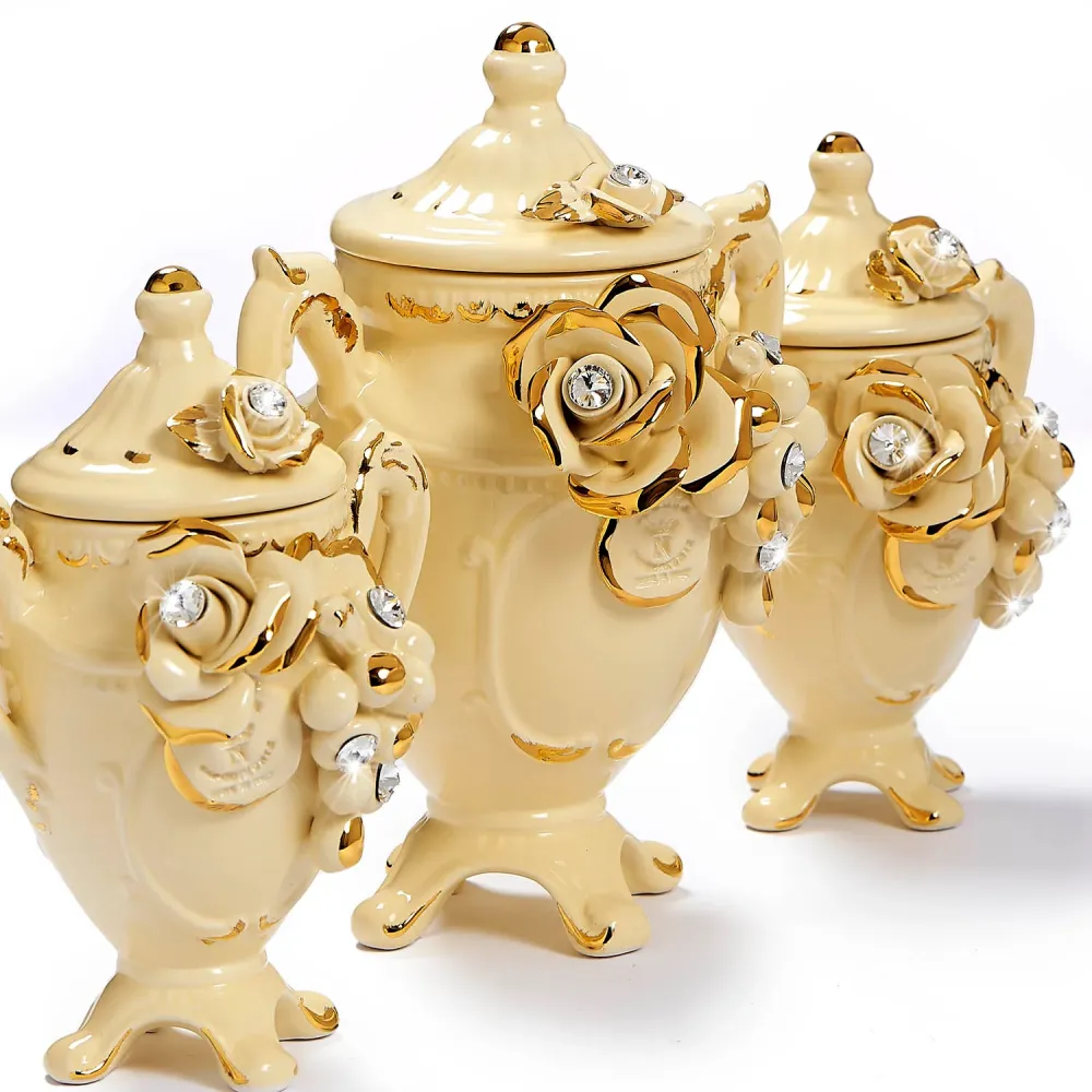 Set centrotavola Capodimonte crema