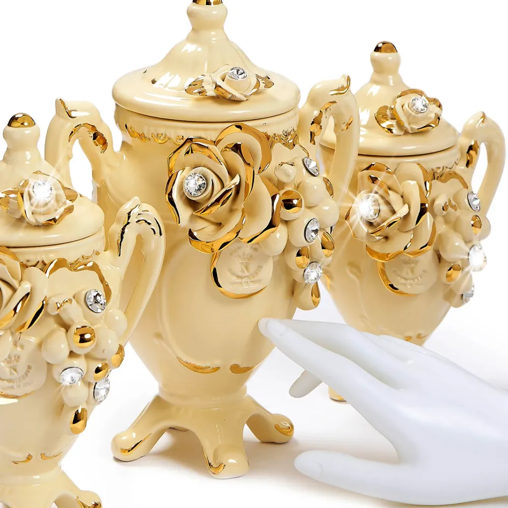 Set centrotavola Capodimonte crema