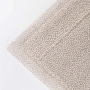 Set Completo Lenzuola Matrimoniale Arios Pois Beige Vaniglia, Puro Cotone, Linea Oro Carillo Home