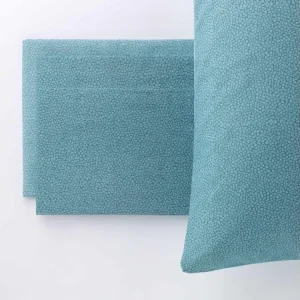 Set Completo Lenzuola Singolo Arios Pois Azzuro cielo, Puro Cotone, Linea Oro Carillo Home