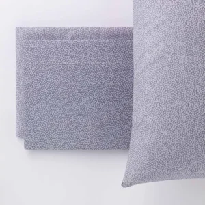 Set Completo Lenzuola Singolo Arios Pois Grigio, Puro Cotone, Linea Oro Carillo Home