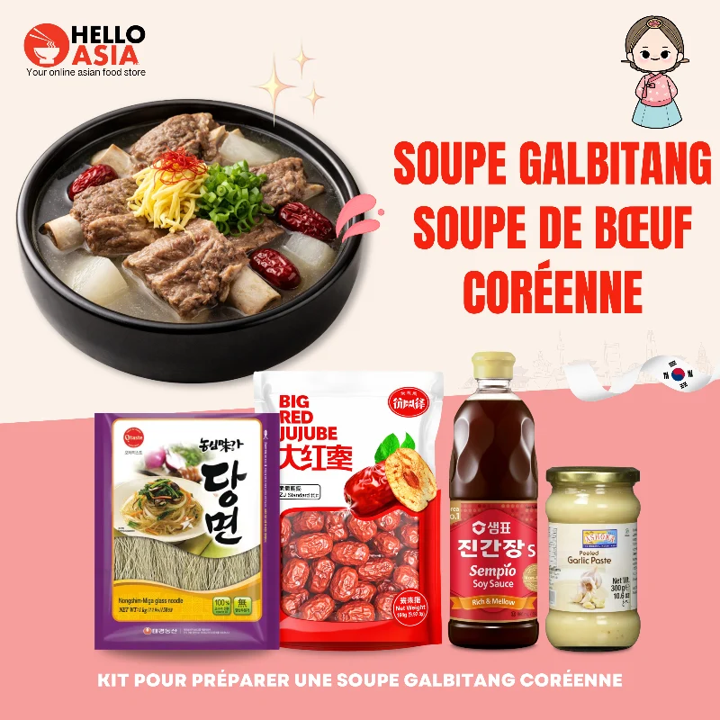 Set Essenziale “Galbitang” (Zuppa di manzo coreana) – Il Gusto Autentico Casa Tua!