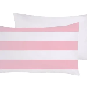 Set 2 federe coppia di federe bifaccia doubleface stampa digitale 100% cotone Made Italy RIGA MAXI ROSA