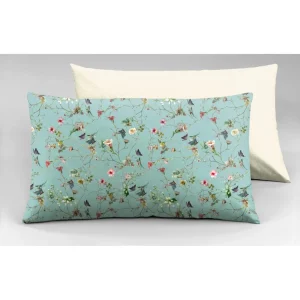 Set 2 federe coppia di federe bifaccia doubleface stampa digitale 100% cotone Made Italy RISVEGLIO DI PRIMAVERA/PANNA