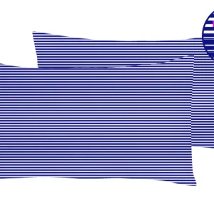 Set 2 federe coppia di federe stampa digitale 100% cotone Made Italy RIGA BLU