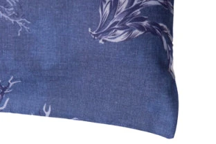 Set 2 federe coppia di federe stampa digitale 100% cotone, Made Italy OCEANO BLU