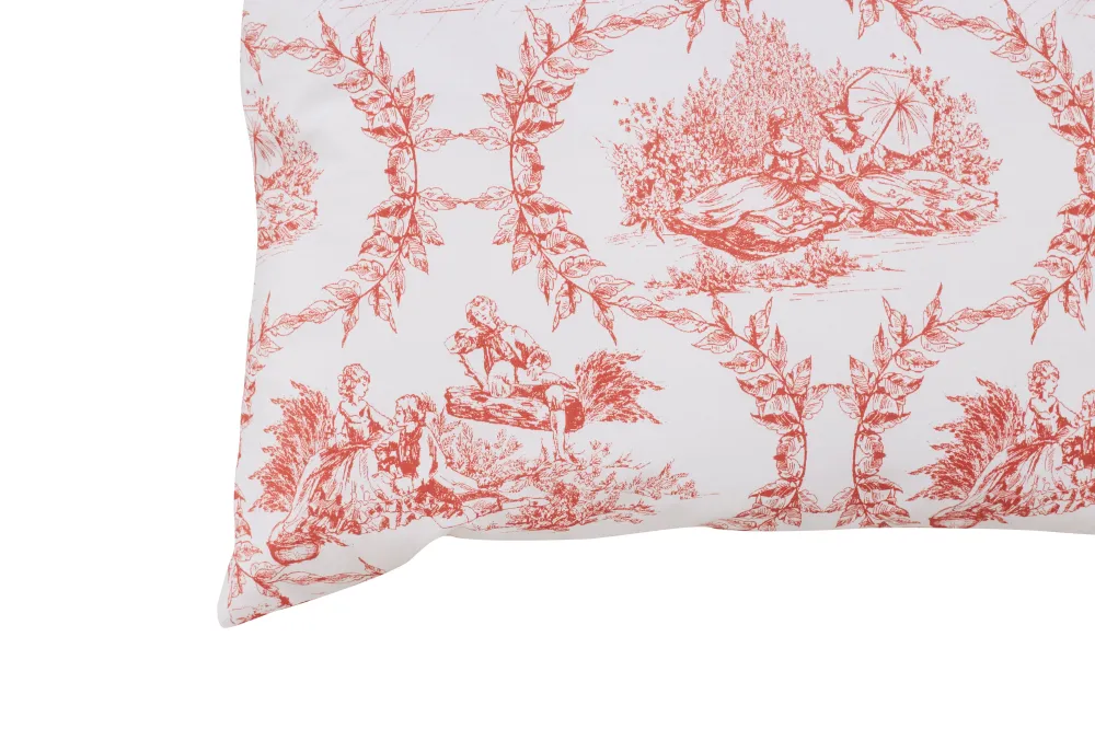 Set 2 federe coppia di federe stampa digitale 100% cotone, Made Italy TOILE DE JOUY MALDIVE