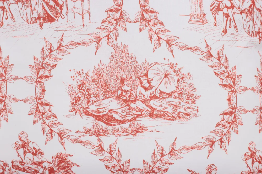 Set 2 federe coppia di federe stampa digitale 100% cotone, Made Italy TOILE DE JOUY MALDIVE