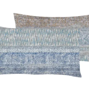 Set 2 federe coppia di federe stampa digitale 100% cotone, Made Italy TERRA E MARE