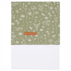 Set lenzuola per culla - Floral Mint + angolo avorio