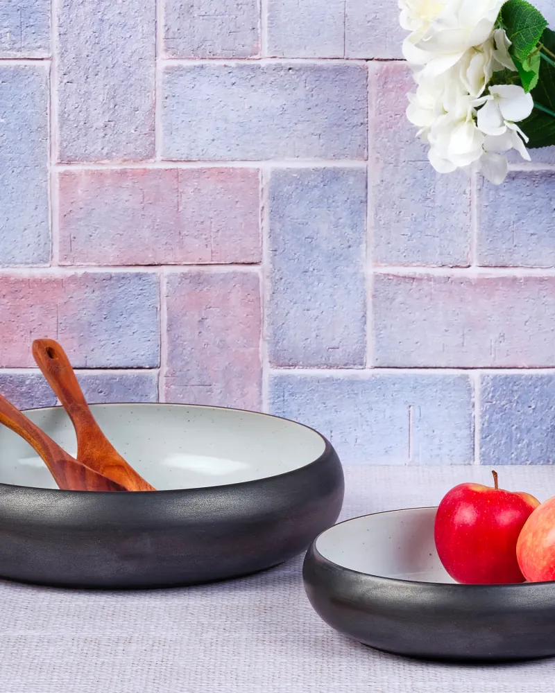 Set 2 portafrutta gres Gourmet