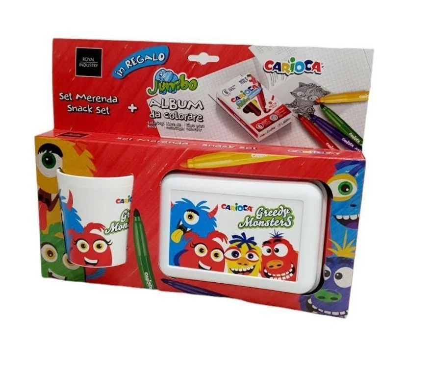 SET PORTAMERENDA + TAZZA PLASTICA CON ARTICOLI DI CANCELLERIA – PER SCUOLA E TEMPO LIBERO