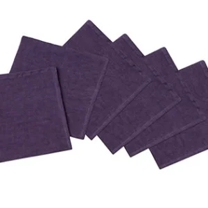 Set di 6 tovaglioli da tavola 45 X 45 CM 100% puro lino lavato delavè stone washed morbido resistente elegante made italy...