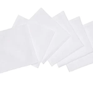 Set di 6 tovaglioli da tavola 45 X 45 CM 100% puro lino lavato delavè stone washed morbido resistente elegante made italy...