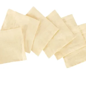 Set di 6 tovaglioli da tavola 45 X 45 CM 100% puro lino lavato delavè stone washed morbido resistente elegante made italy...