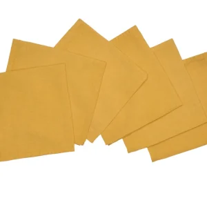 Set di 6 tovaglioli da tavola 45 X 45 CM misto lino morbido resistente elegante made italy OCRA