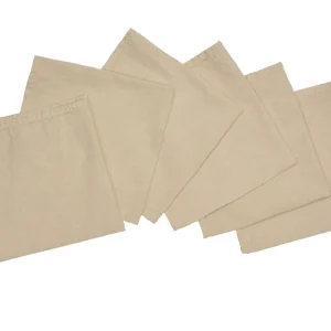Set di 6 tovaglioli da tavola 45 X 45 CM misto lino morbido resistente elegante made italy SABBIA