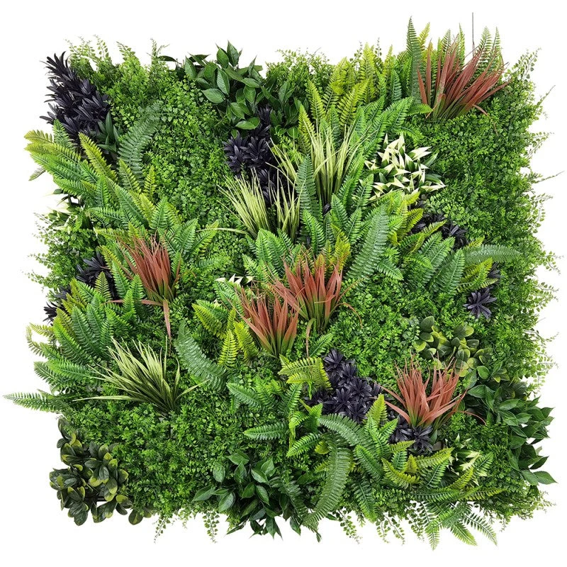Siepe artificiale "Kenya" per esterno e giardino da 100 x 100 cm