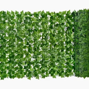 Siepe artificiale sintetica PVC 1x3m ombreggiante per balcone