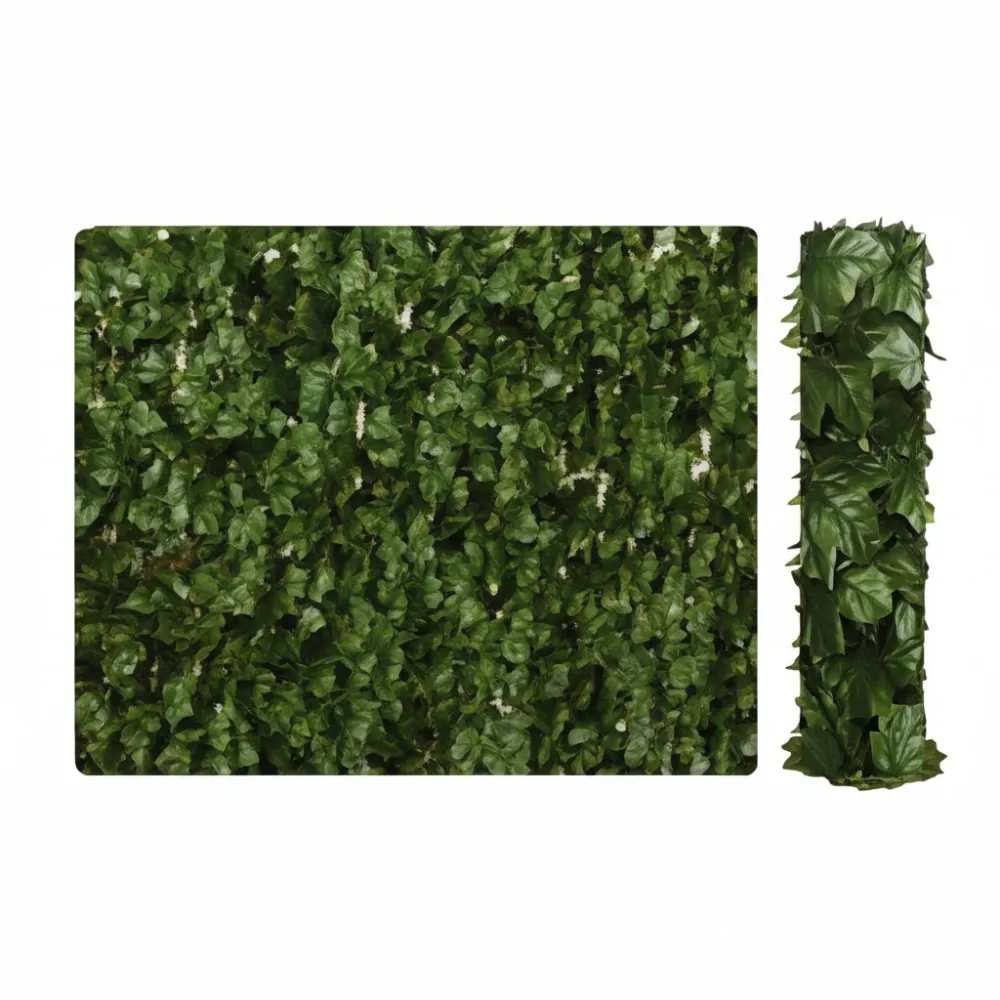 Siepe Ornamentale Artificiale Con Foglie Edera- - Mt.3X1H. - 1200 Foglie - 1 Rotolo T-Rex
