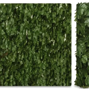 Siepe Ornamentale Artificiale Con Foglie Edera- - Mt.20X1H. - 1 Rotolo T-Rex