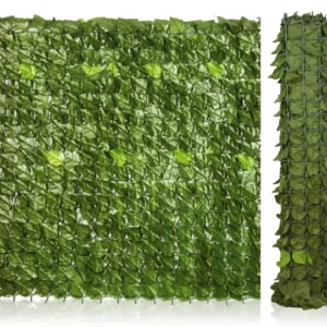 Siepe Ornamentale Artificiale Con Foglie Lauro- - Mt.20X1,5H. - 1 Rotolo T-Rex