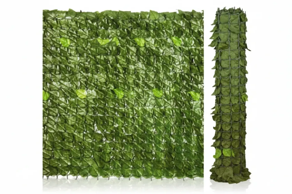 Siepe Ornamentale Artificiale Con Foglie Lauro- - Mt.20X1,5H. - 1 Rotolo T-Rex