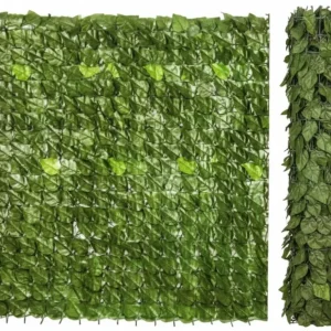 Siepe Ornamentale Artificiale Con Foglie Lauro- - Mt.10X1H. - 1 Rotolo T-Rex