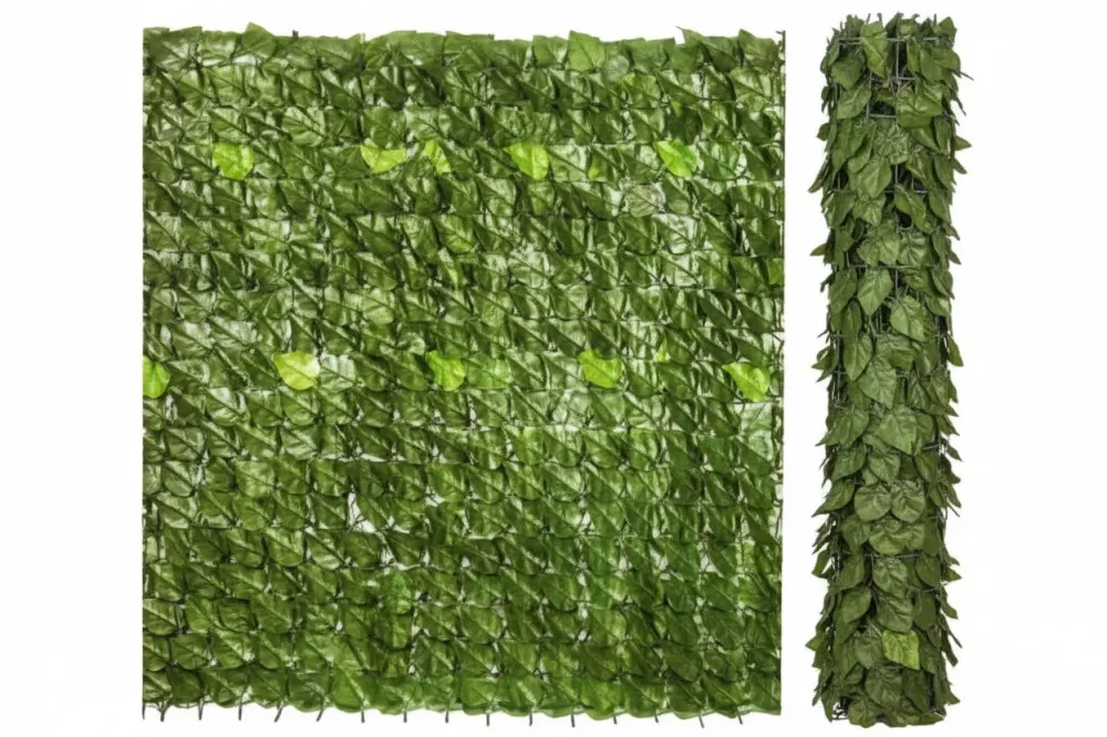 Siepe Ornamentale Artificiale Con Foglie Lauro- - Mt.10X1H. - 1 Rotolo T-Rex
