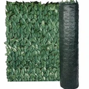 Siepe Ornamentale Artificiale Foglie Di Lauro Con Rete Ombreggiante- - Mt.10X1H. - 1 Rotolo T-Rex