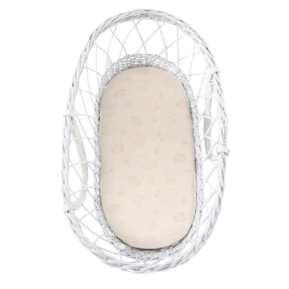 Sleepee Lenzuolo per culla confezione da 2 pezzi Animali Vintage Mandorla/Crema