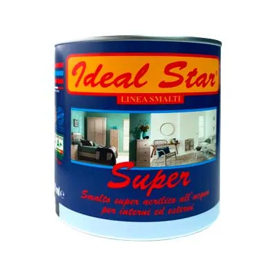 Smalto All'Acqua 'Super' Ideal Star 0,750 Lt - Blu Lucido - Ideal Star