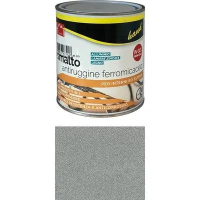 Smalto Antiruggine Ferromicaceo Hand - Grigio Chiaro Ml 750- 6 Pezzi