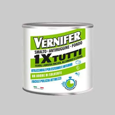 Smalto Antiruggine Fondo '1Xtutti' Vernifer 500 Ml - Antracite Antichizzato - Arexons