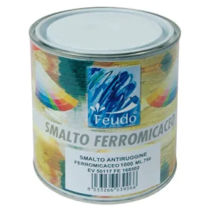 Smalto Sintetico Ferromicaceo (Anti Lack)- - Ml.750 Grafite Ral 1000 - 6 Pezzi Feudo