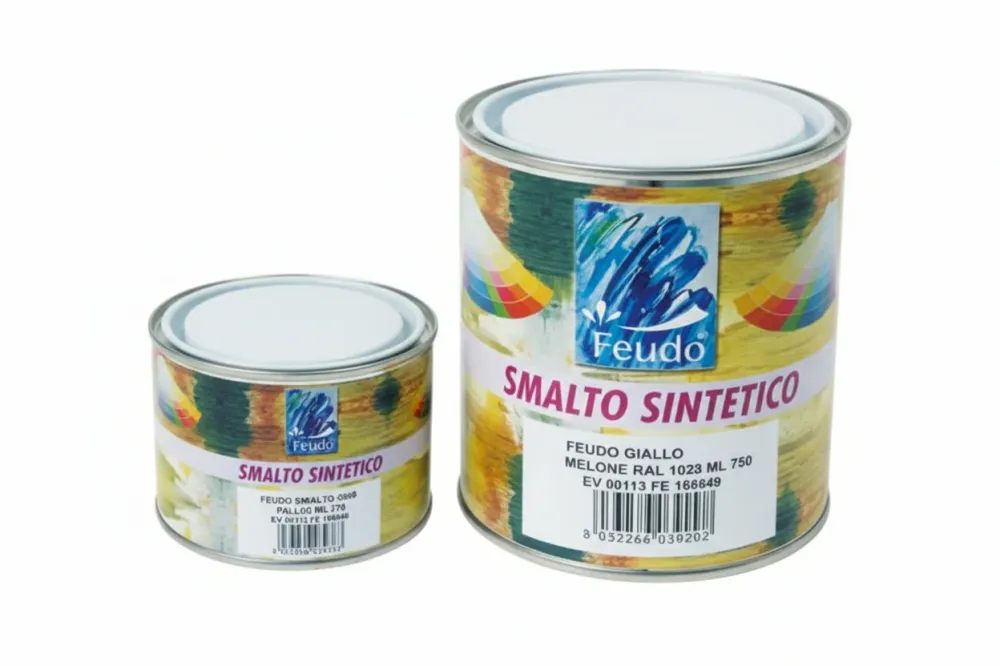 Smalto Sintetico Lucido (Lack 82)- - Ml.750 Arancio Puro Ral 2004 - 6 Pezzi Feudo