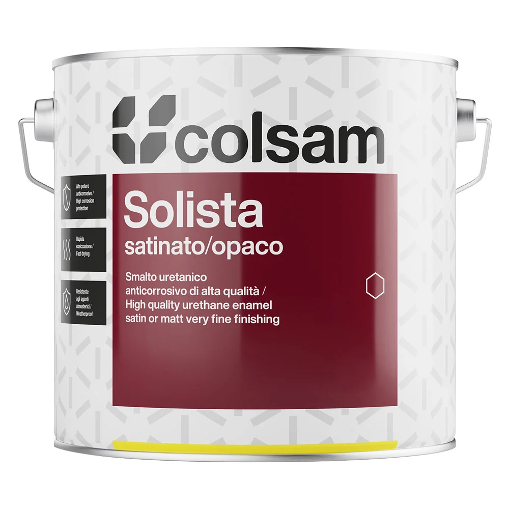 Smalto Sintetico Satinato 'Solista' Lt. 0,750 Bianco- 6 Pezzi - Colorificio Sammarinese