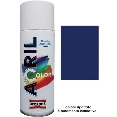 Smalto Spray Acril Color Arexons - Blu Cobalto Ral 5013 Ml 400- 6 Pezzi