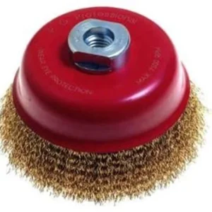 SPAZZOLA TAZZA FILI ACCIAIO FRULLINO ø mm.60 foro 14 MA PG 485.30 FERR 70805