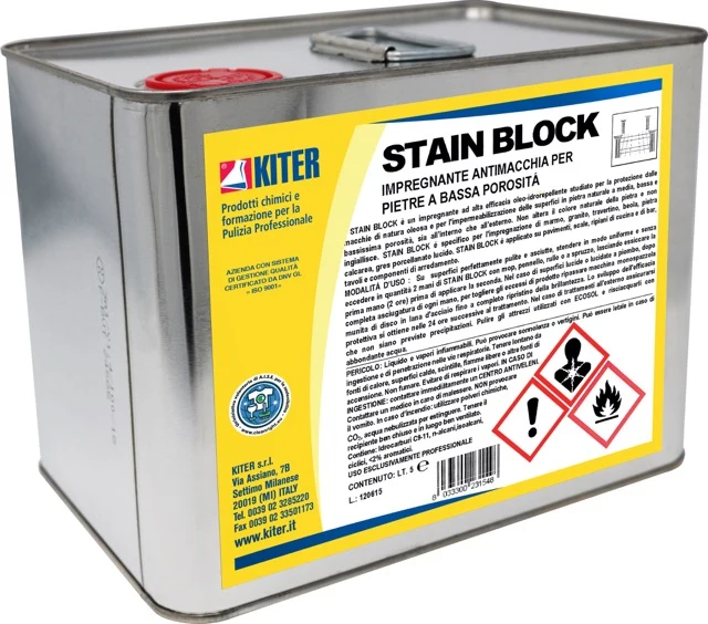 STAIN BLOCK - impregnante antimacchia per pietre bassa porosità